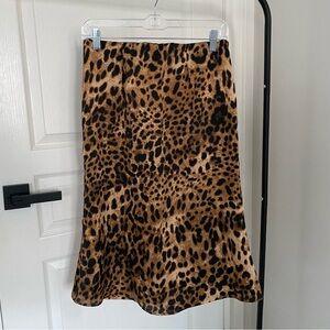 Etophe Studios Leopard Print Midi Skirt